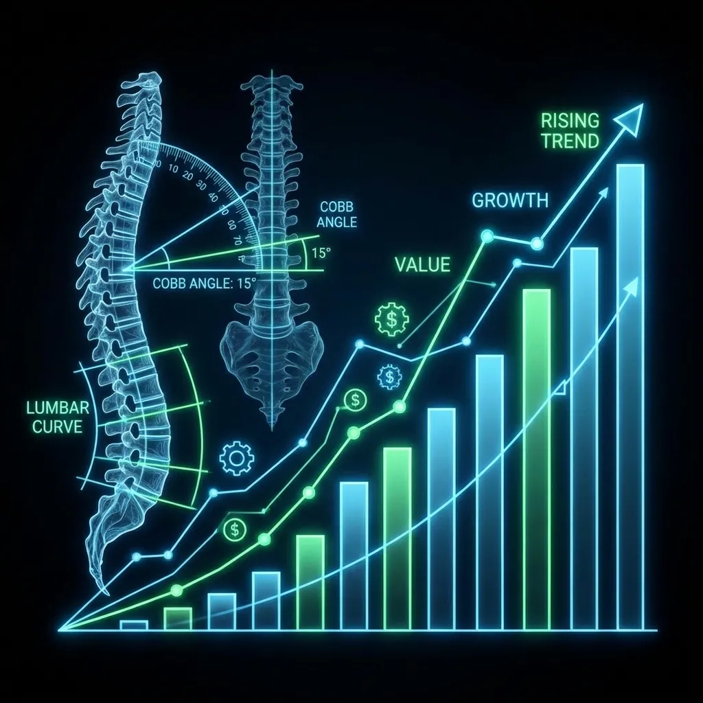 Medical Charts and Financial Growth Background