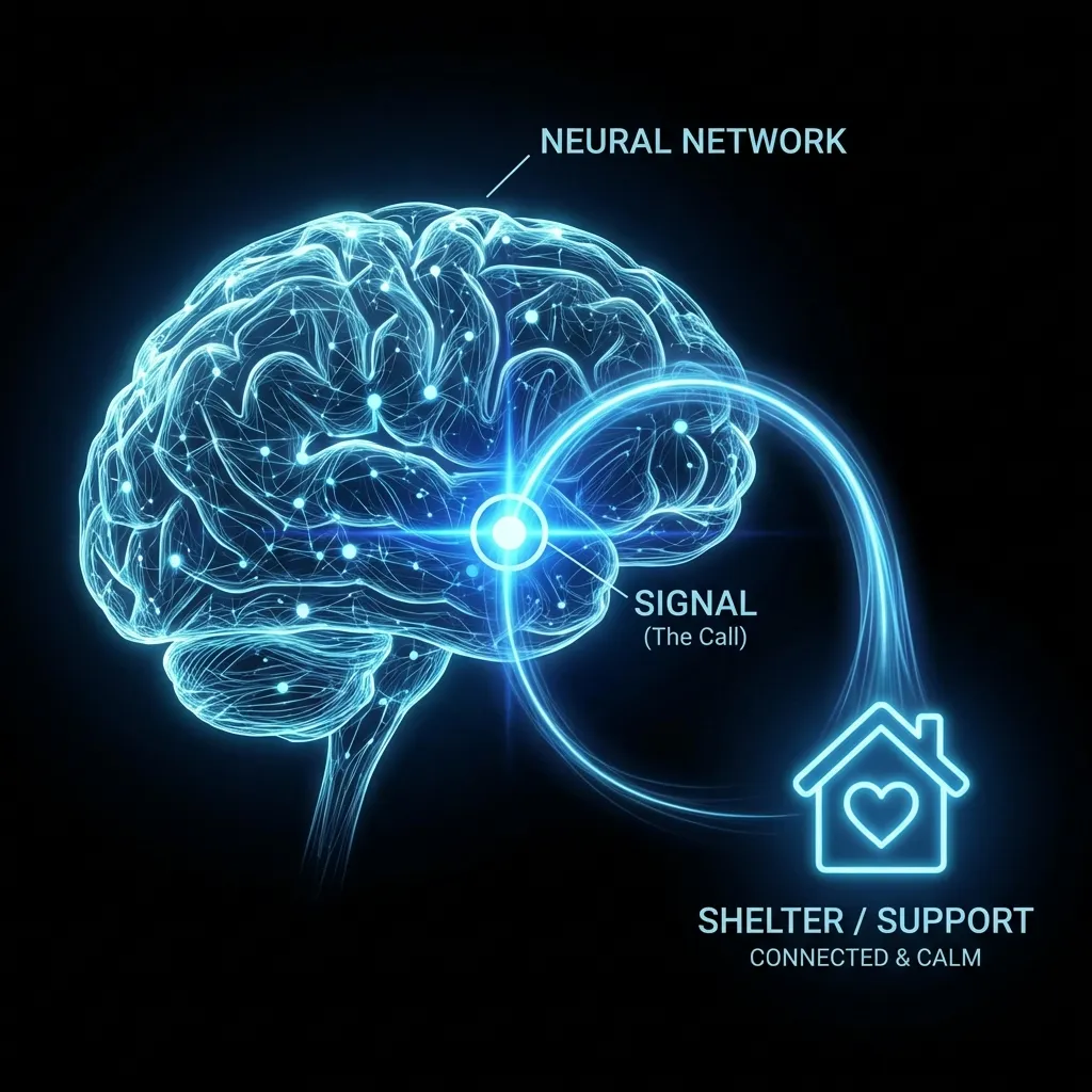 Neural Network Brain Connected to Support